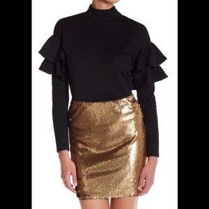 NWT long sleeve flared ruffle shirt Rome & Juliet